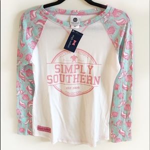 Simply Southern Raglan Sleeve T Shirt Size-Small